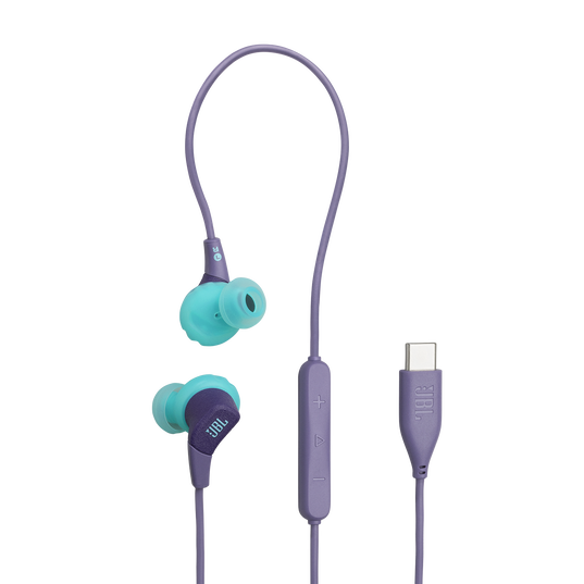 JBL Endurance Run 3 USB-C - Purple - USB-C Wired Sport Headphones - Hero